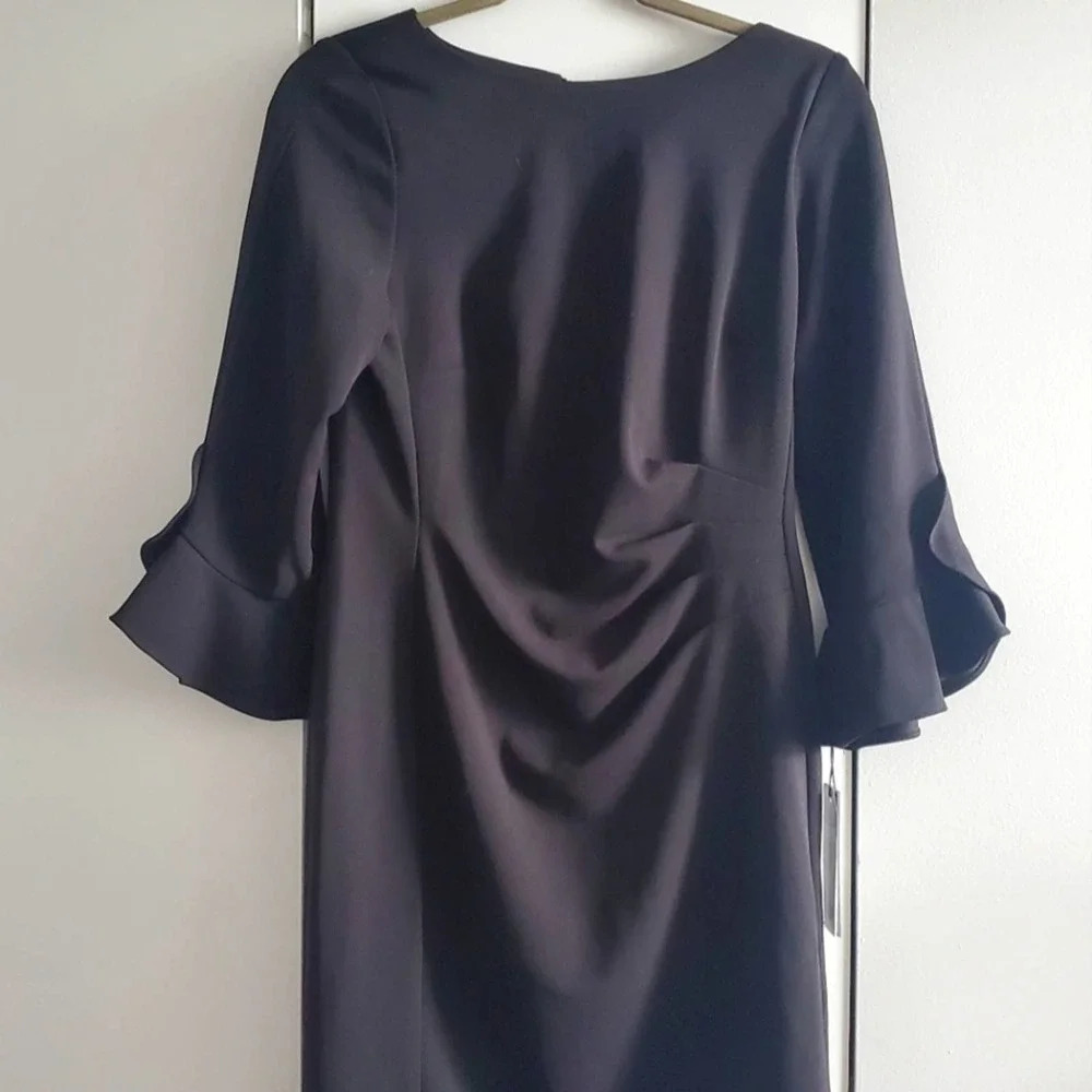 NWT Karl Lagerfeld Black Ruffle Sleeve Sheath Dress Size 6